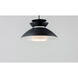 Nordic 1 Light 14.25 inch Black Single Pendant Ceiling Light