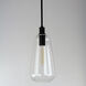 Babylon 1 Light 7.5 inch Black Single Pendant Ceiling Light