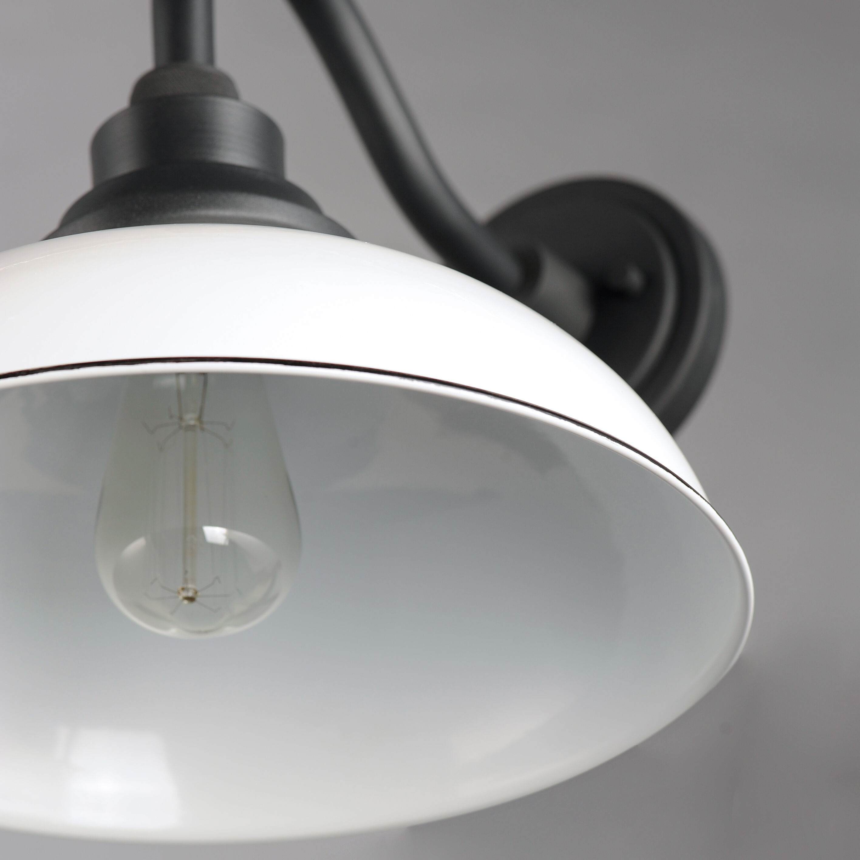 Granville 1 Light 11 inch White/Black Outdoor Wall Mount in White and Black