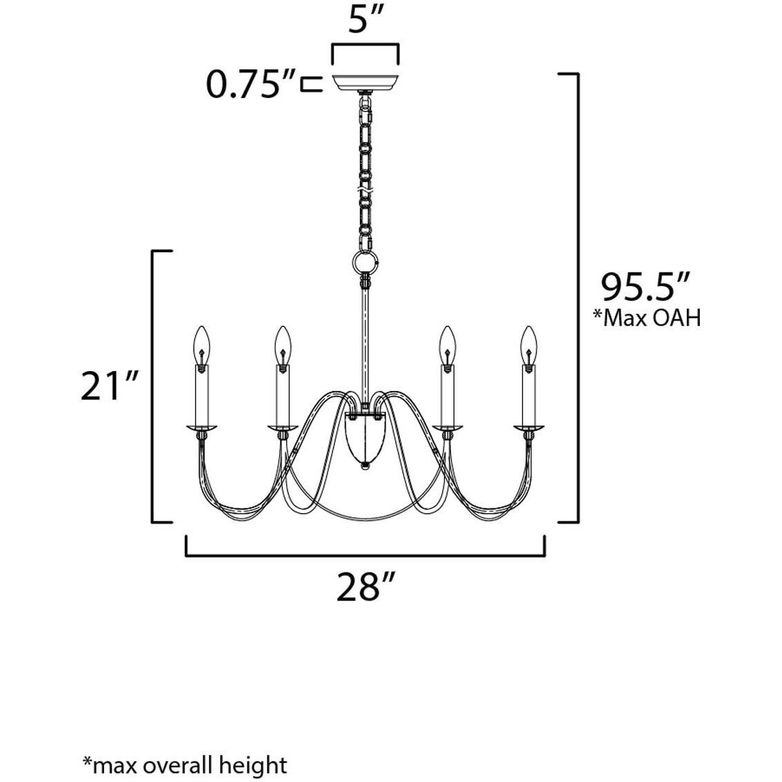 Plumette 6 Light 28 inch Gold Leaf Chandelier Ceiling Light 