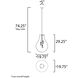 Gourd 3 Light 19.75 inch Satin Nickel Multi-Light Pendant Ceiling Light