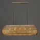 Gilda 5 Light 59 inch Antique Brass Linear Pendant Ceiling Light