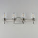 Goblet 4 Light 28.25 inch Satin Nickel Bath Vanity Wall Light