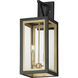 Neoclass 2 Light 21 inch Black and Gold Outdoor Wall Mount