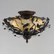 Elegante 3 Light 16.5 inch Oil Rubbed Bronze Semi-Flush Mount Ceiling Light