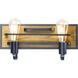 Black Forest 2 Light 15.75 inch Black and Ashbury Bath Vanity Wall Light