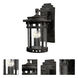 Santa Barbara DC 3 Light 16 inch Sienna Outdoor Wall Mount