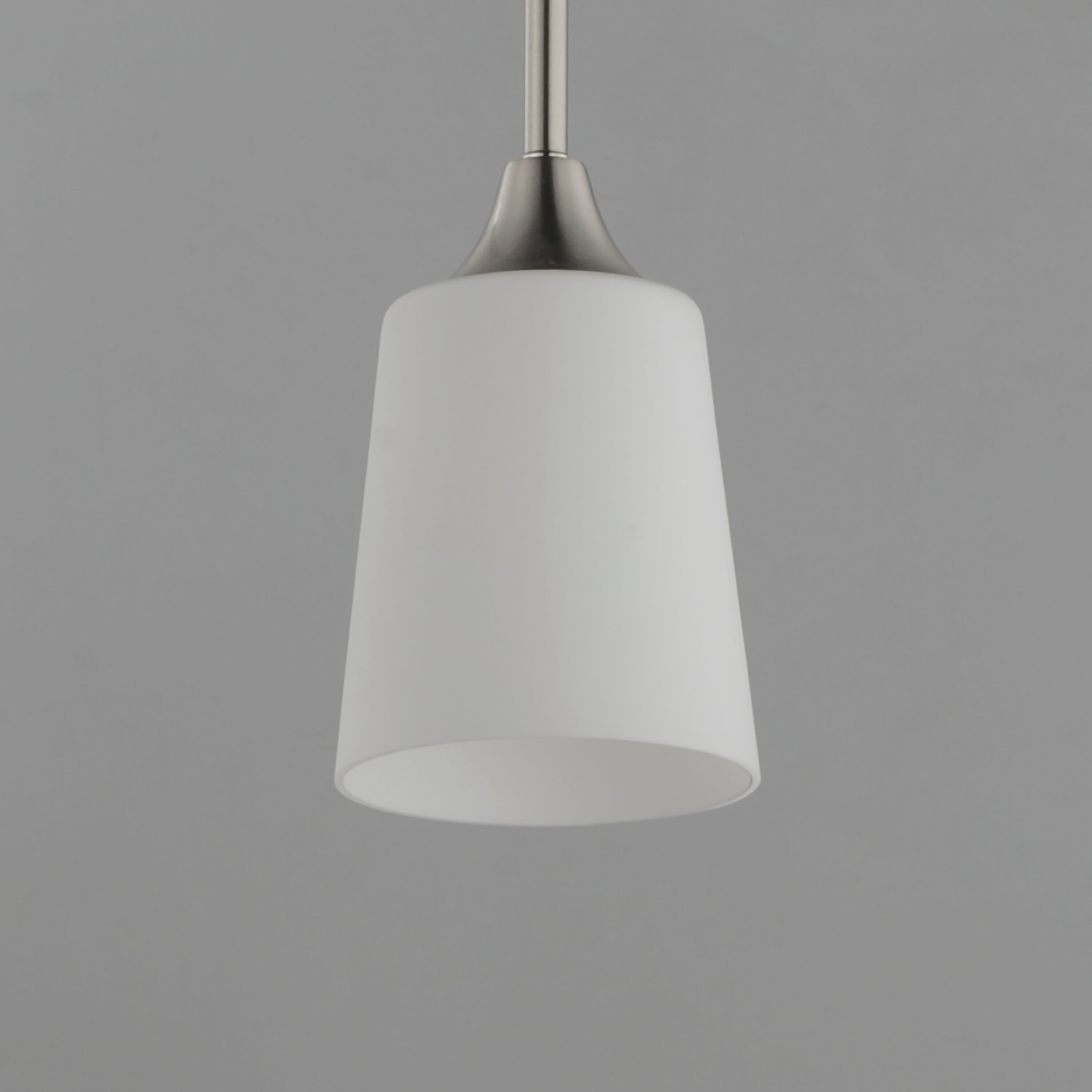 Hudson 1 Light 4.75 inch Satin Nickel Mini Pendant Ceiling Light in Satin White