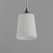 Hudson 1 Light 4.75 inch Satin Nickel Mini Pendant Ceiling Light in Satin White