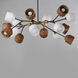 Akimbo LED 60.75 inch Dark Bronze with Antique Brass Multi-Light Pendant Ceiling Light