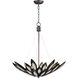 Lotus 8 Light 30.5 inch Burnished Bronze Single Pendant Ceiling Light