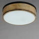 Franklin 2 Light 14.25 inch Driftwood and Black Flush Mount Ceiling Light