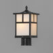 Coldwater 1 Light 12 inch Black Outdoor Pole/Post Mount in White