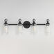 Jackson Hole 4 Light 33 inch Black Bath Vanity Wall Light in Clear