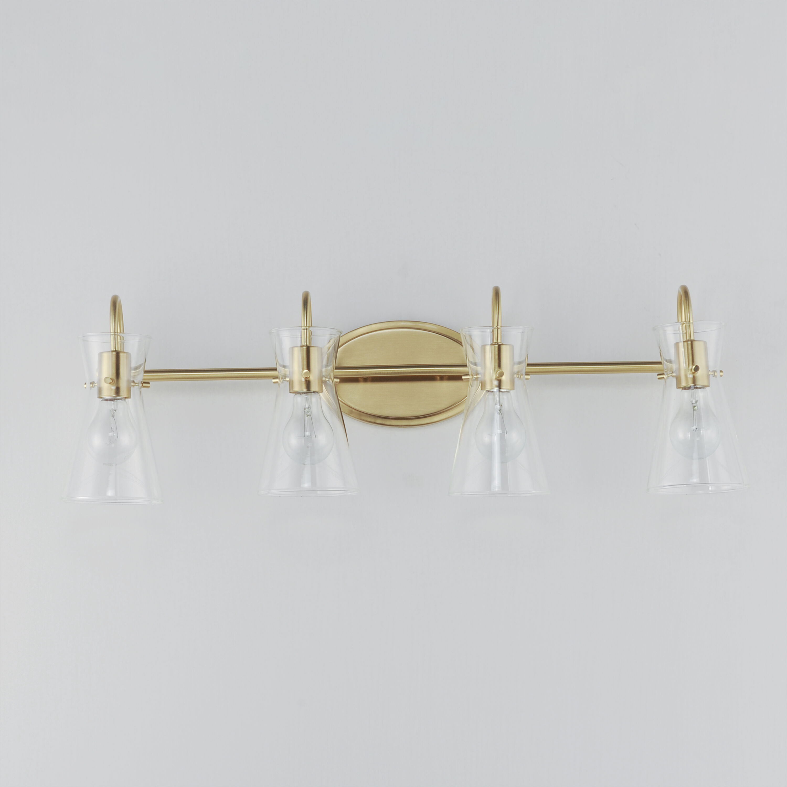 Ava 4 Light 30.7 inch Natural Aged Brass Bath Vanity Light Wall Light