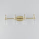 Ava 4 Light 30.7 inch Natural Aged Brass Bath Vanity Light Wall Light