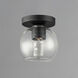 Knox 1 Light 6 inch Black Flush Mount Ceiling Light