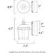 Dover LED 9.5 inch Bronze Outdoor Wall Mount