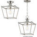 Clifton 1 Light 10 inch Satin Nickel Semi-Flush Mount Ceiling Light