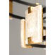 Radiant LED 42 inch Black/Gold Leaf Chandelier Ceiling Light
