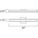 Spec LED 24 inch Polished Chrome Bath Vanity Wall Light
