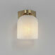 Scoop 1 Light 5.5 inch Natural Aged Brass Bath Vanity Wall Light in Marble