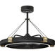 Jewel 22 inch Black and Gold Fandelight