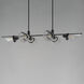 Finch 6 Light 49.25 inch Dark Bronze and Antique Brass Linear Pendant Ceiling Light in Seedy, Dark BronzeandAntique Brass