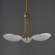 Maris 3 Light 22 inch White and Natural Aged Brass Multi-Light Pendant Ceiling Light