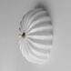 Bundt 3 Light 15.5 inch White and Natural Aged Brass Semi-Flush Mount Ceiling Light