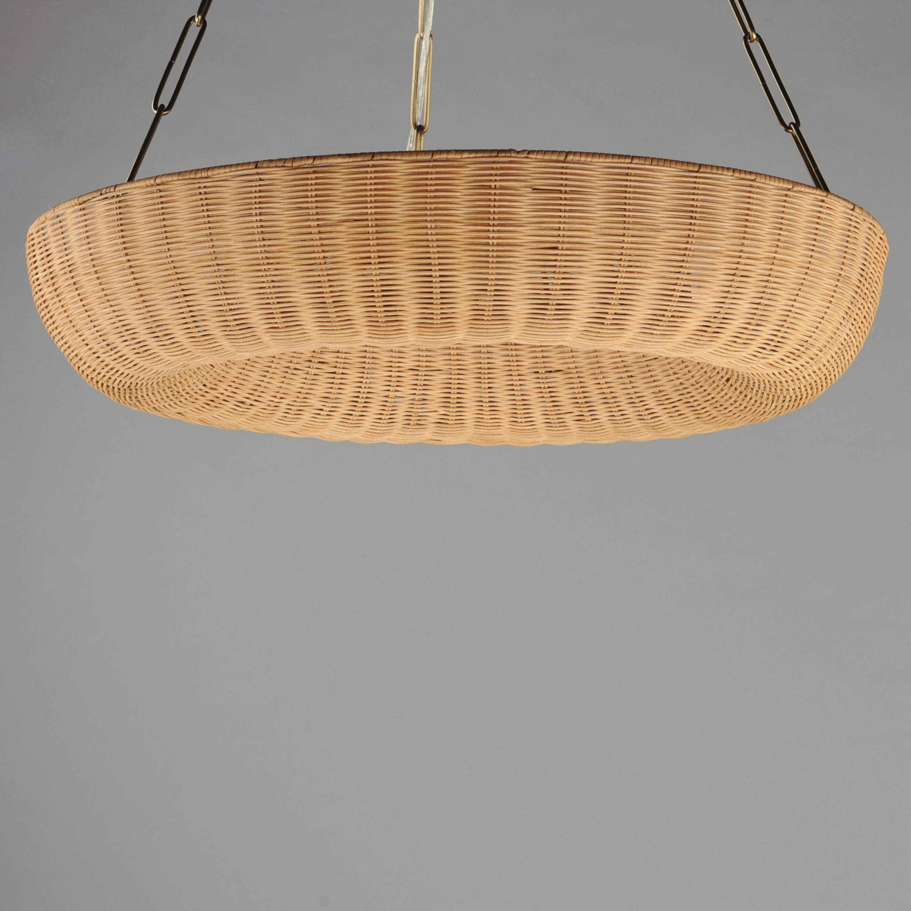 Bower 5 Light 30 inch Natural Aged Brass Ring Pendant Ceiling Light