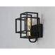 Liner 1 Light 7 inch Black and Satin Brass Wall Sconce Wall Light