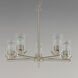 Corona 5 Light 22 inch Satin Nickel Single-Tier Chandelier Ceiling Light in Clear