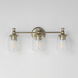 Swirl 3 Light 23 inch Satin Champagne Bath Vanity Wall Light
