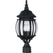 Crown Hill 3 Light 21 inch Black Outdoor Pole/Post Mount