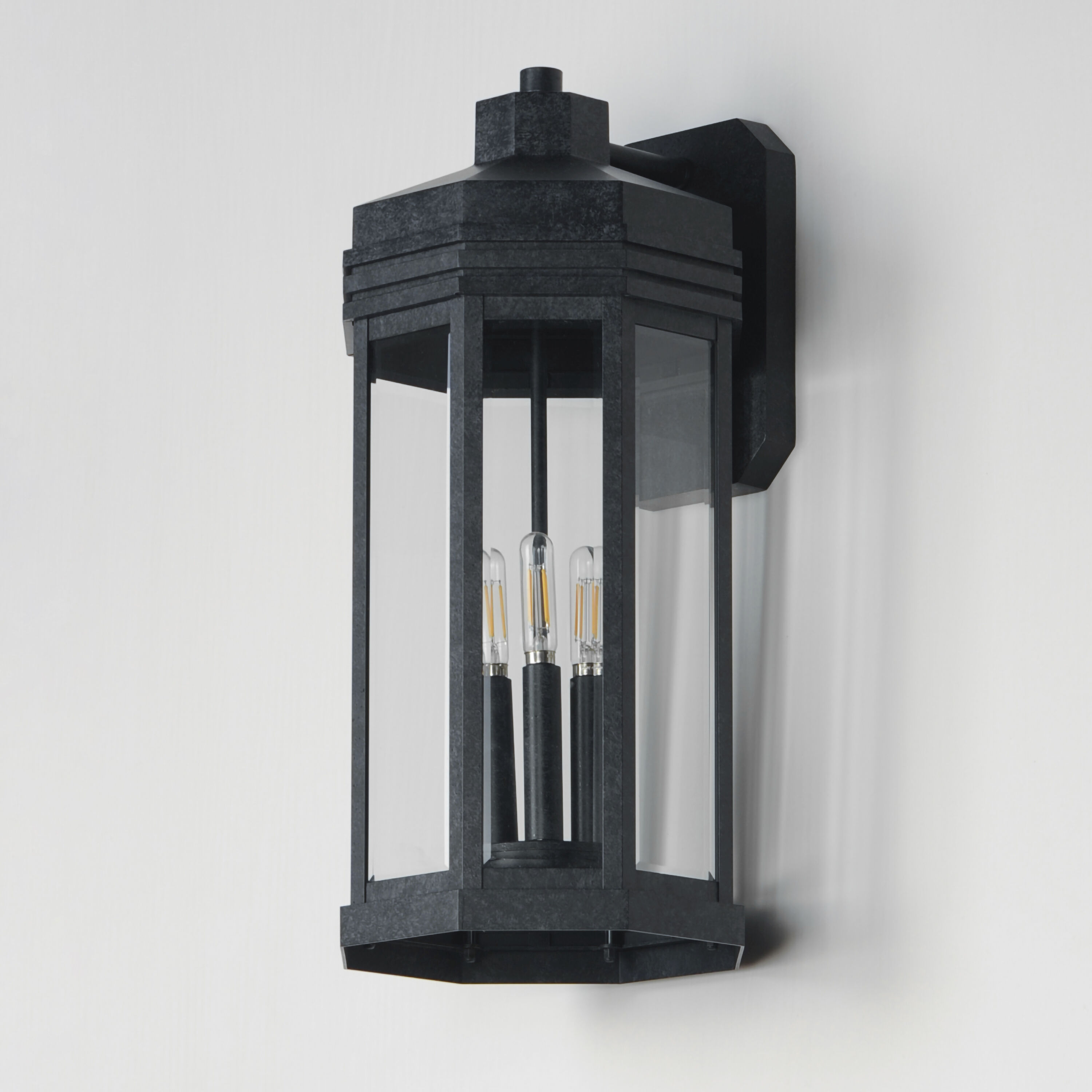 Wright 3 Light 20.5 inch Black Patina Outdoor Wall Mount