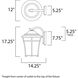 Balboa DC 1 Light 17.25 inch Copper Oxide Outdoor Wall Mount