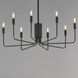 Abner 8 Light 32 inch Black Chandelier Ceiling Light