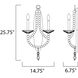 Paris 2 Light 14.75 inch Polished Nickel Wall Sconce Wall Light