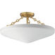 Artemis 3 Light 19.75 inch Natural Aged Brass Semi-Flush Mount Ceiling Light