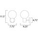 Vesper 1 Light 7.75 inch Satin Brass and Black Wall Sconce Wall Light