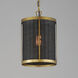 Rattan 1 Light 10 inch Natural Aged Brass Single Pendant Ceiling Light