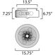 Kasbah 4 Light 15.75 inch Satin Nickel Flush Mount Ceiling Light