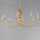 Paloma 8 Light 36 inch Gold Leaf Chandelier Ceiling Light