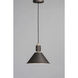 Tucson 1 Light 11.25 inch Oil Rubbed Bronze and Weathered Wood Single Pendant Ceiling Light
