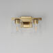 Scoop LED 13.5 inch Natural Aged Brass Bath Vanity Wall Light in Clear
