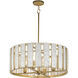 Miramar 4 Light 24.25 inch Capiz and Natural Aged Brass Single Pendant Ceiling Light