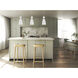 Carillon 1 Light 7 inch White with Satin Brass Mini Pendant Ceiling Light in White and Satin Brass, Elongated