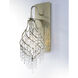 Twirl 1 Light 7.25 inch Golden Silver Wall Sconce Wall Light in Beveled Crystal
