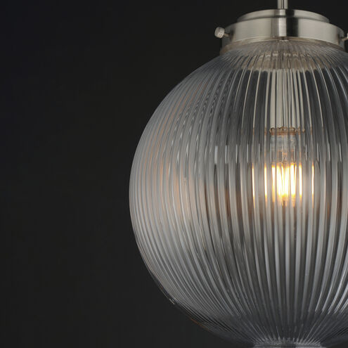 Kasbah 1 Light 11.75 inch Satin Nickel Single Pendant Ceiling Light